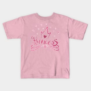 pink sparkles Princess for girls kids and adults Kids T-Shirt